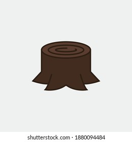 deforestación del árbol de iconos del vector de corte de troncos de madera
