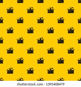 Wooden log house pattern seamless vector repeat geometric yellow for any design