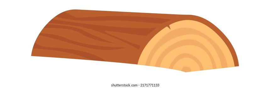 Wooden log icon. Vector illustration