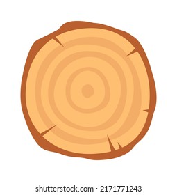 Wooden log icon. Vector illustration