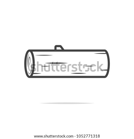 Wooden log line icon vector