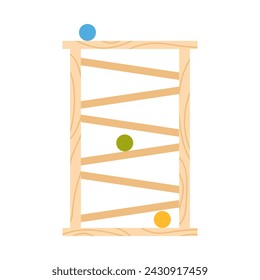 Wooden logic development games. Fine skills education, montessori toys cartoon vector illustration