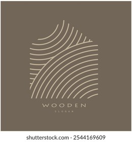 wooden logo design, for construction, wood craftsmen, wood processing company businesses