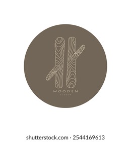 wooden logo design, for construction, wood craftsmen, wood processing company businesses