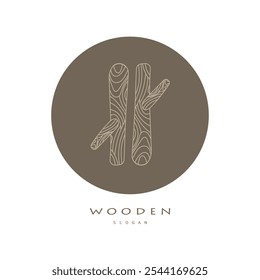 wooden logo design, for construction, wood craftsmen, wood processing company businesses