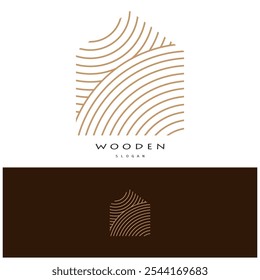 design de logotipo de madeira, para construção, artesãos de madeira, empresas de processamento de madeira