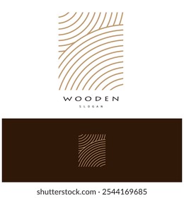 wooden logo design, for construction, wood craftsmen, wood processing company businesses