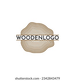 Wooden logo design creative idea minimalist