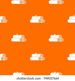Wooden logs pattern repeat seamless in orange color for any design. Vector geometric illustration