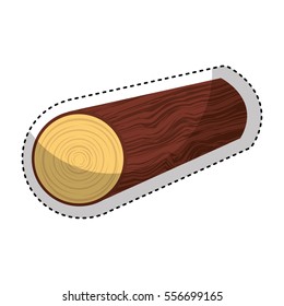 wooden logs resource icon vector illustration design