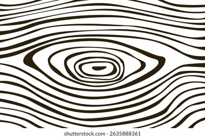 Wooden logs texture. Wood concepts graphics, lumber top view. Vintage outline trees structure vector
