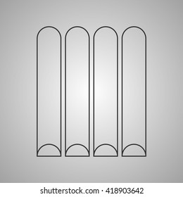 wooden logs vector icon