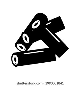 wooden logs vector type icon