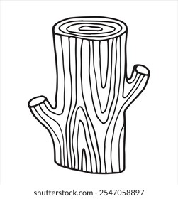 wooden lumber, simple doodle style illustration