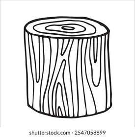 wooden lumber, simple doodle style illustration