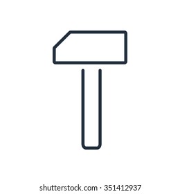 Wooden mallet icon