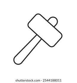 Wooden mallet icon. isolated vector icon.