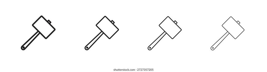 Conjunto de iconos de mazo de madera Vector eps10. ilustración, Plantilla de pictograma de símbolo de logotipo