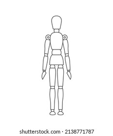 Wooden Man Model Manikin Draw Human Stock Vector (Royalty Free ...