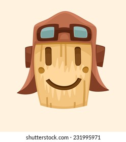 wooden man portrait