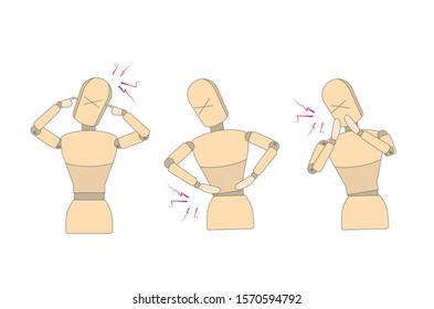 wooden man of various movements.
wooden toy vector of the concept to talk