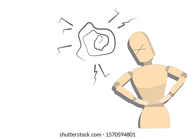 wooden man of various movements.
wooden toy vector of the concept to talk