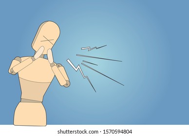 wooden man of various movements.
wooden toy vector of the concept to talk