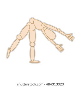 wooden mannequin movement pose