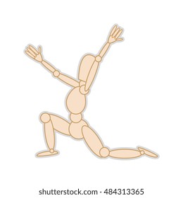 wooden mannequin movement pose