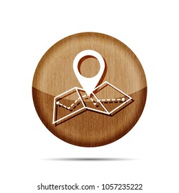wooden map icon in trendy flat style isolated on white background. Symbol for your web site design, logo, app, UI. Vector illustration, EPS