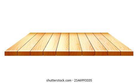 Wooden Material Apartment Parquet Floor Vector. Oak Or Pine Wooden Stand, Natural Timber Plank House Flooring. Rustic Platform Construction Surface Template Realistic 3d Illustration