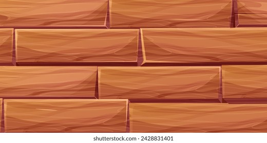 Wooden material board desk, textured surface wood comic background . Wall, panel for game, ui design