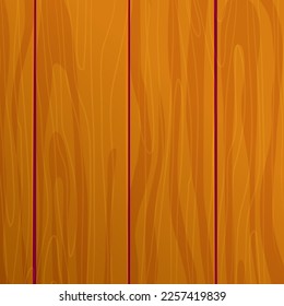 Material de madera, fondo cómico de madera de superficie texturada en estilo de dibujos animados. Muro, panel para juego, ui diseño