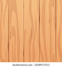 Material de madera, fondo cómico de madera de superficie texturada en estilo de dibujos animados. Muro, panel para juego, ui diseño