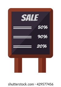 Wooden menu board isolated on white and store black board menu frame