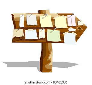 wooden message board