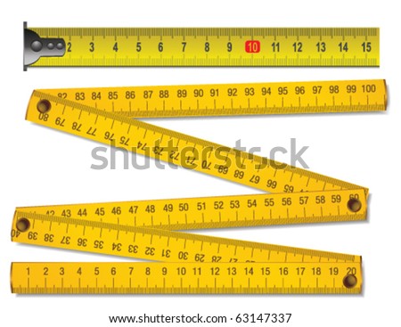 wooden meter and tape measure