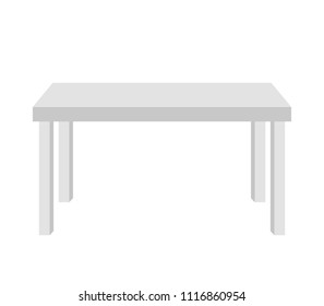 Wooden modern table. flat vector illustration isolated on white background