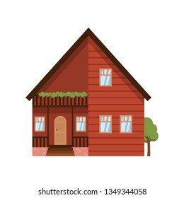Illustration Modest House Pyramid Roof House Stock Vector (Royalty Free ...