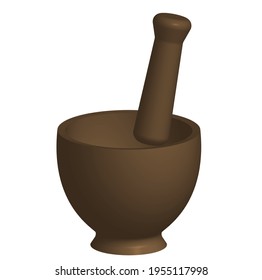 A wooden mortar and pestle used for cooking.Somtum or Papaya salad thailand.Equipment for making herbs.