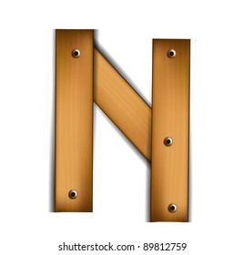 wooden n  letter