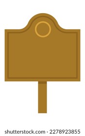wooden notice board vector illustration