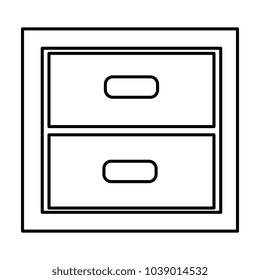 wooden office drawer icon