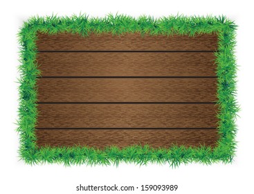 wooden on grass