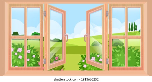 窓からの景色 のイラスト素材 画像 ベクター画像 Shutterstock