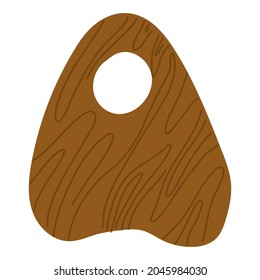 Wooden Ouija planchette.Esoteric and mystical design element.