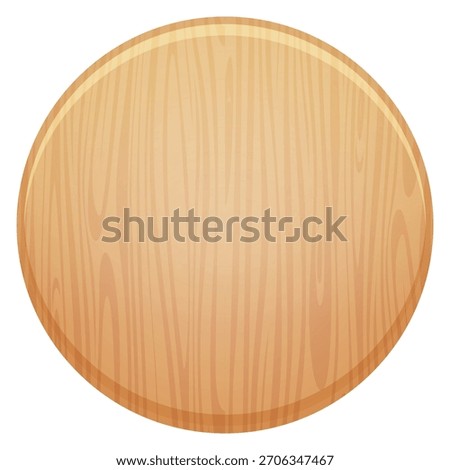 A wooden oval with a grainy texture