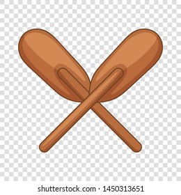 Wooden paddle icon. Cartoon illustration of wooden paddle vector icon for web design