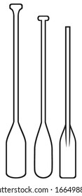 wooden paddle (sport oars)