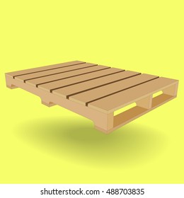 Wooden pallet. Isolated on white. Vector illustration